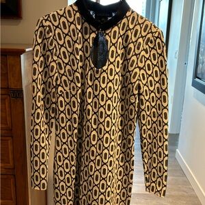 Chaize black and white print dress